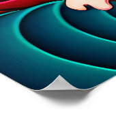 Poster La grande vague de Synth de Kanagawa Retro 80s (Coin)