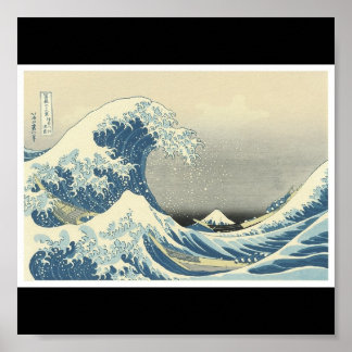Poster "La Grande Vague" peinture japonaise c. 1830-1832