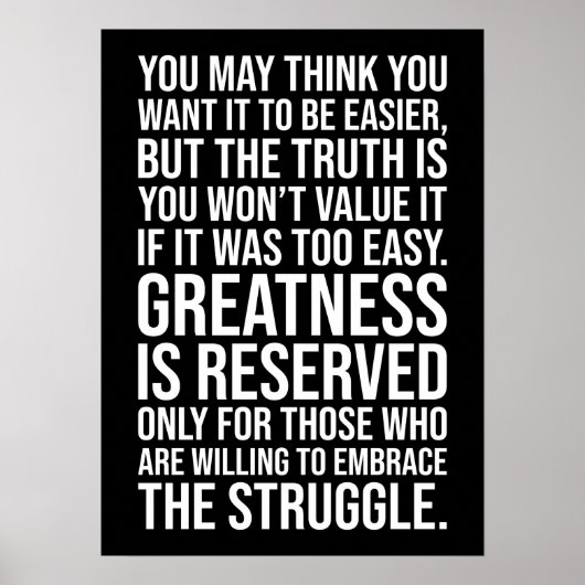 Poster La Grandeur Est Réservée À Ceux Qui Luttent (Devant)