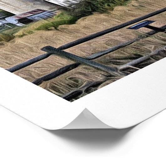 Poster La grange Osguthorpe par Leslie Harlow (Coin)