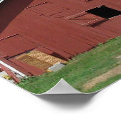 Poster La grange rouge avec la courtepointe (Coin)