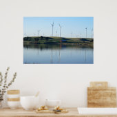 Poster La grange rouge sur une ferme éolien (Cuisine)