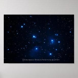 Poster La grappe des étoiles des Pléiades