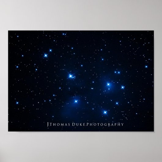 Poster La grappe des étoiles des Pléiades (Devant)