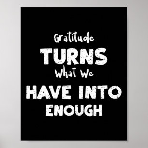 Poster La Gratitude De Noël Transforme Ce Que Nous Avons