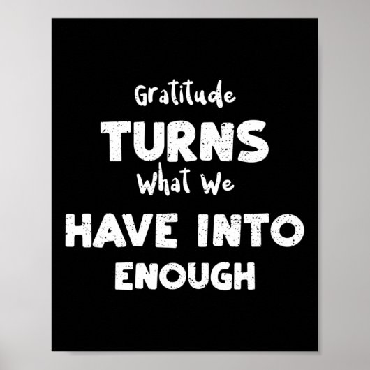 Poster La Gratitude De Noël Transforme Ce Que Nous Avons (Devant)