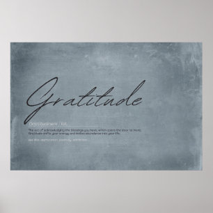 Poster La gratitude est l'attitude : élevez votre vie
