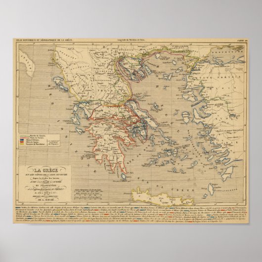 Poster La Grece, les cotes de l'Asie Mineure (Devant)