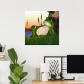 Poster La grenouille et l'escargot (Bureau à domicile)