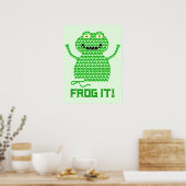 Poster La Grenouille ! Grenouille à crochet vectorielle ( (Cuisine)