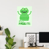 Poster La Grenouille ! Grenouille à crochet vectorielle ( (Bureau à domicile)
