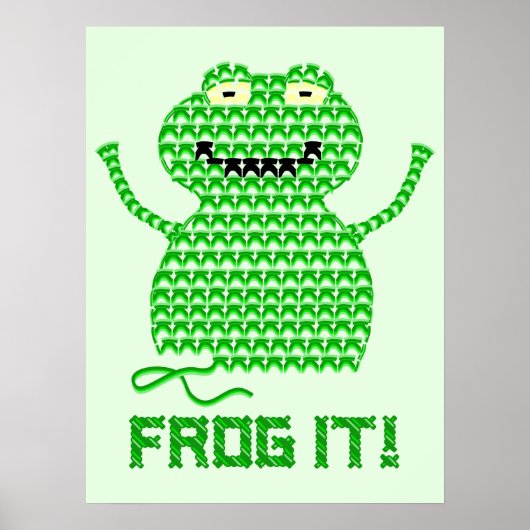 Poster La Grenouille ! Grenouille à crochet vectorielle ( (Devant)