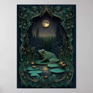 Poster La grenouille | L'été Art Forêt