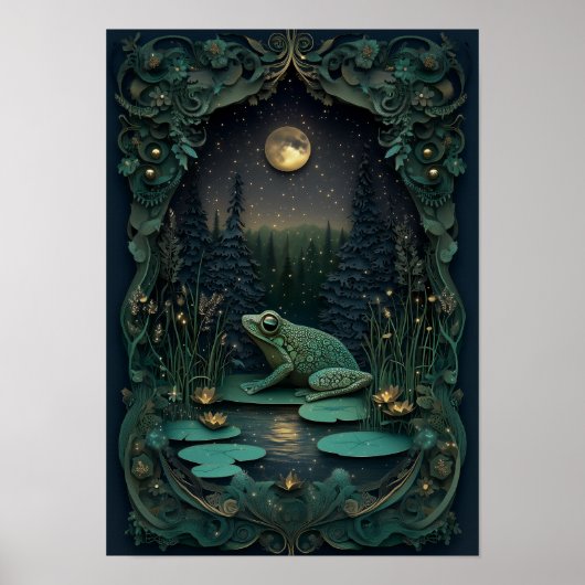 Poster La grenouille | L'été Art Forêt (Devant)