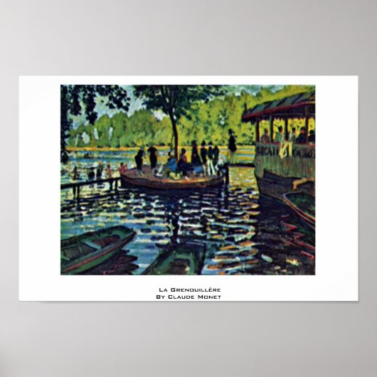 Poster La Grenouillère Par Claude Monet (Devant)