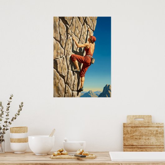 POSTER LA GRIMPEUSE DE ROCHE (Cuisine)