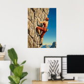 POSTER LA GRIMPEUSE DE ROCHE (Bureau à domicile)