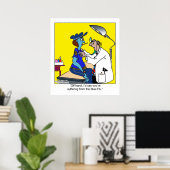 Poster La grippe bleue (Bureau à domicile)