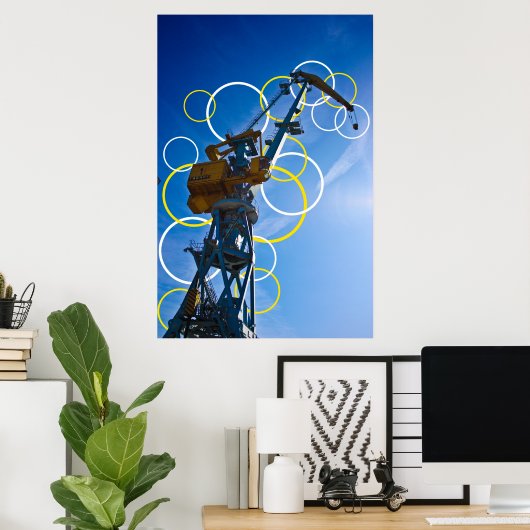 Poster la grue (Bureau à domicile)