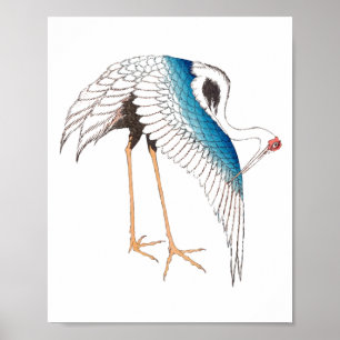 Poster La grue d'Hokusai