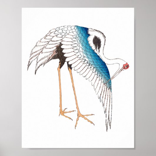 Poster La grue d'Hokusai (Devant)