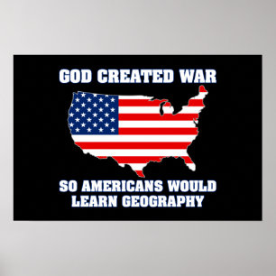 Poster La guerre créée par Dieu ainsi les Américains
