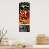 Poster LA GUERRE DU MONDE HG Wells Science Fiction Vin (Cuisine)