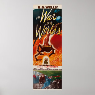 Poster LA GUERRE DU MONDE HG Wells Science Fiction Vin