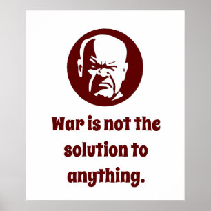 Poster La guerre n'est pas la solution - la sagesse