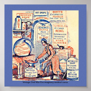 Poster La guerre Vintage, imaginaire, la quack Medicine