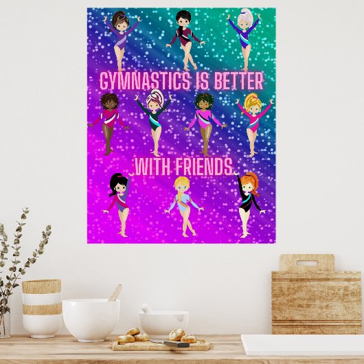Poster La Gymnastique Est Mieux Avec Les Amis Super Spark (Cuisine)