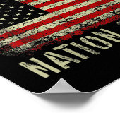 Poster La haine du drapeau rétro n'a jamais fait de natio (Coin)