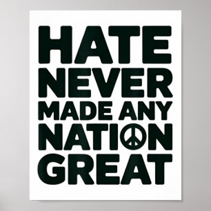 Poster La haine n'a jamais fait de nation un grand anti-T