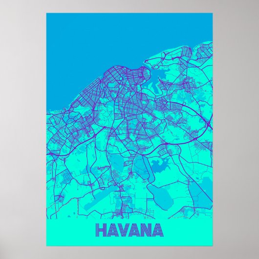 Poster La Havane - Cuba Galaxy City Map (Devant)