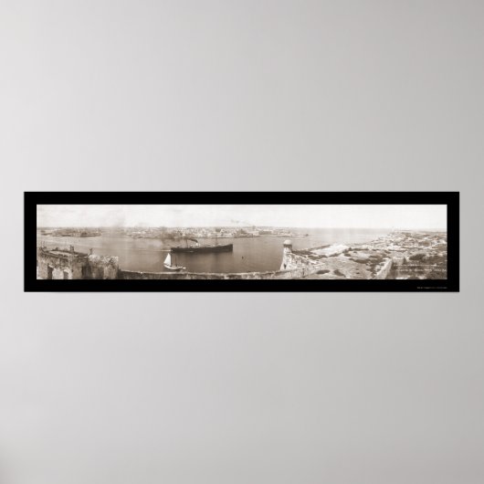 Poster La Havane, Cuba Photo de départ 1911 (Devant)