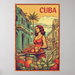 Poster La Havane, Cuba, Voyage
