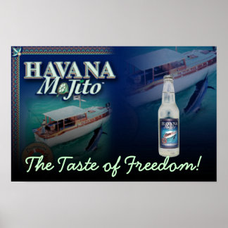 Poster La Havane Mojito le goût de la liberté toile Impri