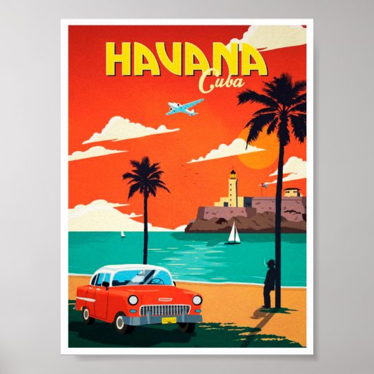 Poster La Havane vintage Cuba (Devant)