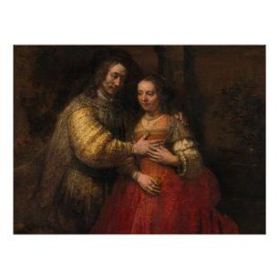 Poster La jeune mariée juive par Rembrandt Van Rijn