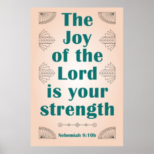 Poster La Joie du Seigneur est Votre Force ArtDéco