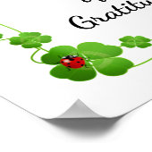 Poster La joie est la forme la plus simple de gratitude - (Coin)