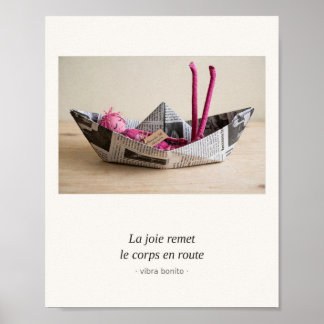 Poster La joie remet le corps en route — Série Papier