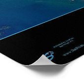 Poster La Jolla, Californie carte de l'affiche satellite (Coin)