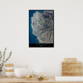 Poster La Jolla, Californie carte de l'affiche satellite (Cuisine)