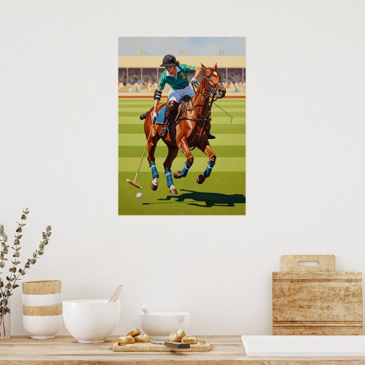 Poster LA JOUEUSE DE POLO (Le Joueur Polo) - Original Ar (Cuisine)