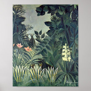 Poster La jungle équatoriale par Henri Rousseau