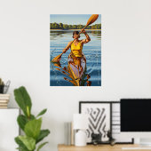 Poster LA KAYAKISTE (Kayaker) (Bureau à domicile)