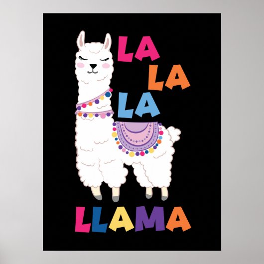 Poster La La La Llama - Drôle Chant Llama (Devant)