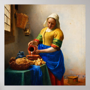 Poster La Laitière de Johannes Vermeer