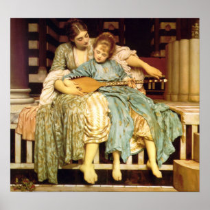 Poster La leçon de musique de Frederic Leighton